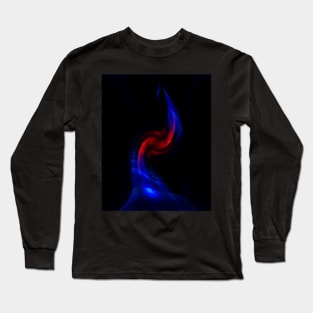 Digital collage and special processing. Source of energy. Sci-fi. Red and blue. Contrast. Long Sleeve T-Shirt